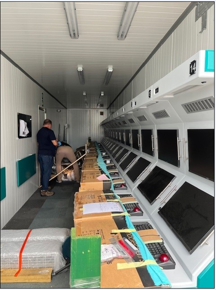 MCT Inside Shipping Container. Photo by US Dept of Justice