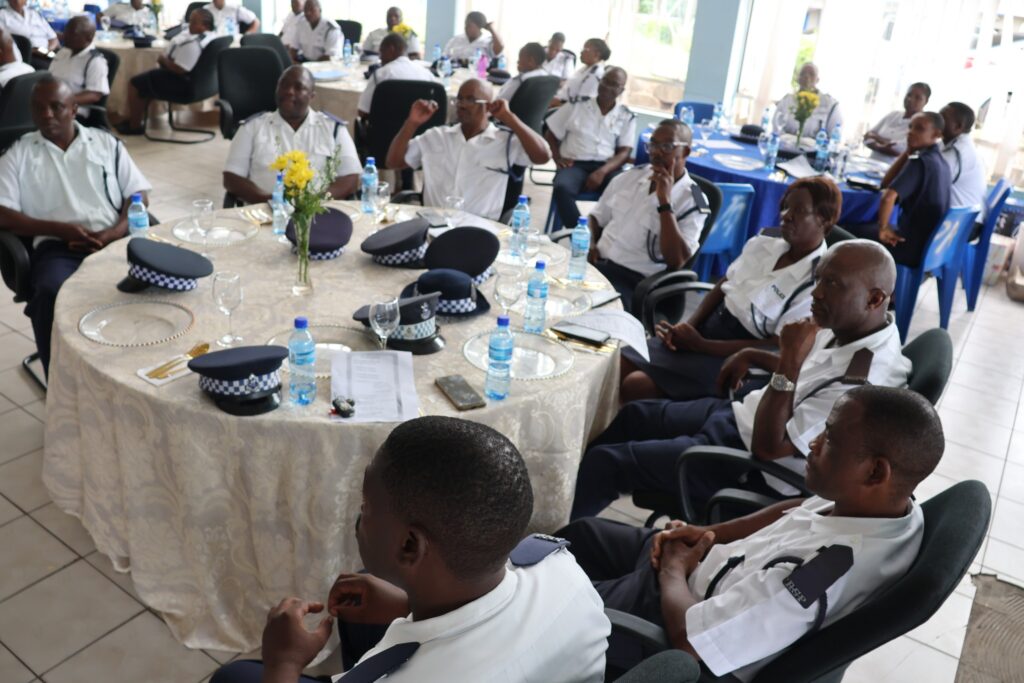 Some of the 35 police officers who successfully completed the fourteen week Police Practice and Law Course 1 of 2025 at Matsapha Police Academy.
