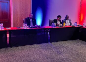 Prime Minister Russell Dlamini, Deputy Prime Minister Thulisile Dladla, and Minister of Education and Training Owen Nxumalo at the annual Cabinet Retreat in Ezulwini. Photo by EBIS