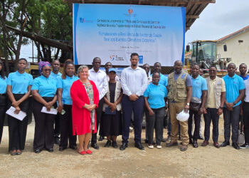 Officials and partners at the groundbreaking ceremony of Mozambique’s Genomic Surveillance Center in Tete