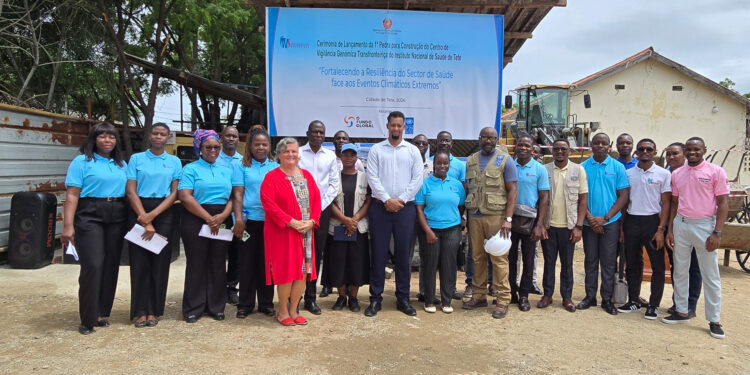 Officials and partners at the groundbreaking ceremony of Mozambique’s Genomic Surveillance Center in Tete