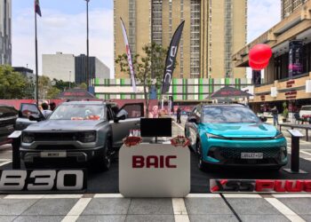 Some of the BAIC vehicles displayed at the China-Africa Exchange event