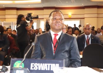 Eswatini’s Minister of Natural Resources and Energy, Prince Lonkhokhela, attends the SADC Sustainable Energy Week in Victoria Falls, Zimbabwe, engaging with regional energy leaders and delegates.