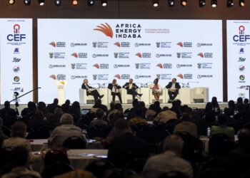 Panelists engage during a high level discussion at a previous edition of the Africa Energy Indaba in Cape Town