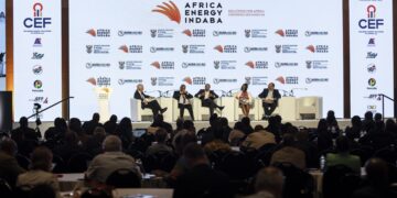 Panelists engage during a high level discussion at a previous edition of the Africa Energy Indaba in Cape Town