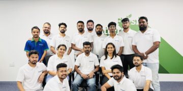QuicKart founder Pravin Rai with Orbit Ventures representatives and members of the investor consortium following the announcement of the US$1.5 million seed funding in Dubai. Photo supplied