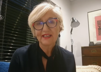 Professor Glenda Gray speaks to SABC News about the BRILLIANT 011 HIV vaccine trial. Photo by screengrab from video.