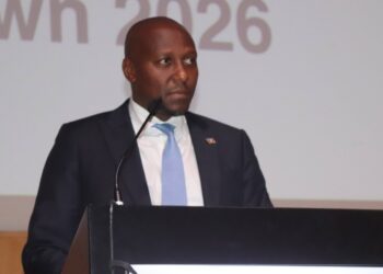 Prime Minister His Excellency Russell M. Dlamini addressing delegates at the Fourth Annual Global Council for Political Renewal conference in Cape Town on 13 February 2026.