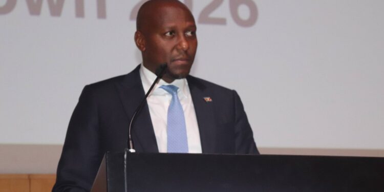 Prime Minister His Excellency Russell M. Dlamini addressing delegates at the Fourth Annual Global Council for Political Renewal conference in Cape Town on 13 February 2026.
