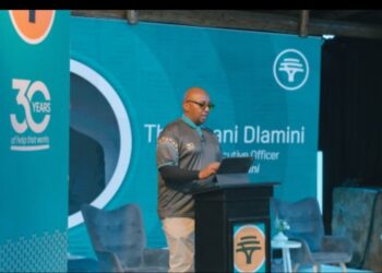 FNB Eswatini Chief Executive Officer Thokozani Dlamini delivering his remarks during the Press Play media engagement held yesterday at House on Fire.