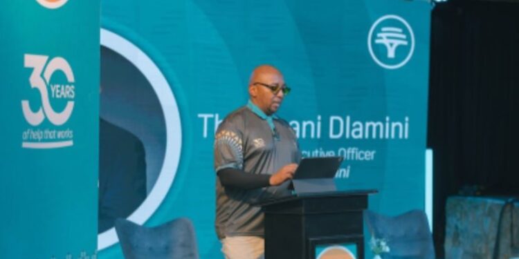 FNB Eswatini Chief Executive Officer Thokozani Dlamini delivering his remarks during the Press Play media engagement held yesterday at House on Fire.