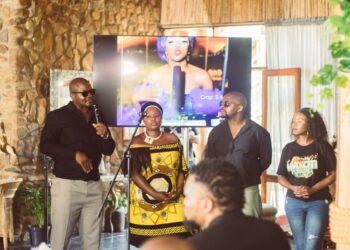 Isidora Pinto, Thandeka Msibi, Thembinkosi Mthethwa and Nomathemba Xaba briefing members of the media during the announcement of key updates on the Makoti Festival in Mbabane.