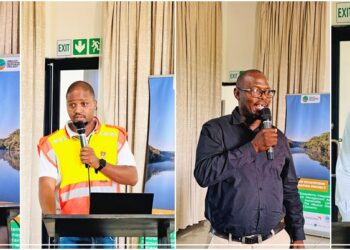 Key speakers at the AFR100 Multi-Stakeholder Forum share insights on ecosystem restoration, climate action, and sustainable development in Eswatini. Photo by Mbuluzi Ecosystems Restoration Project.