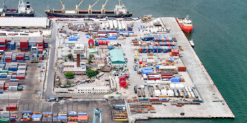 Ships docked at Apapa Port in Lagos, Nigeria
