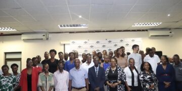 Stakeholders and officials from the Ministry of ICT’s RSTI department during the first day of the National STI Policy and 4IR & 5IR Strategy validation session in Mbabane, February 2026.