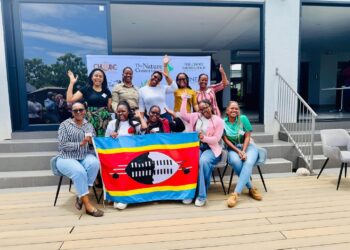 Eswatini Environment Authority delegates with regional conservation leaders at the Congress of Women Conserving Southern Africa in Kasane, Botswana, February 2026.