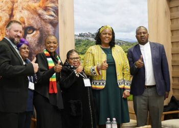 Zimbabwean tourism officials with Minister Hon Barbara Rwodzi at ITB Berlin 2026, engaging with partners and stakeholders to boost the country’s global tourism presence.