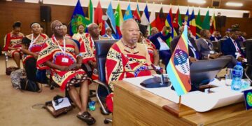 Honourable Dr. E.T. Gina, Minister of Economic Planning and Development, during the SADC Council of Ministers meeting in Pretoria, South Africa.