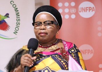 Jane Mkhonta delivers remarks during the Eswatini Women’s Dialogue 2026 held at Esibayeni as part of activities marking International Women’s Day.