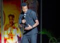 Mdura entertains the audience during one of his comedy performances in Durban. Photo by Mdura