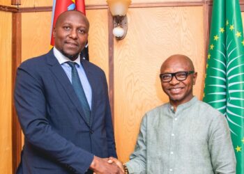 Ras Mubarak meets with H.E. Prime Minister Russell Mmiso Dlamini at the Prime Minister’s office in Mbabane on Friday, March 13, 2026, to discuss the Visa-Free Africa campaign and boosting intra-African trade and tourism.