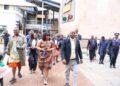 Princess Sakhizwe leads a high-level delegation on an official tour along Dr Sishayi Road in Mbabane on Thursday, assessing the venue ahead of the Made in Eswatini Consumer Fair set for May 1, 2026. The delegation included Minister of Housing and Urban Development Hon. A. Maphalala, Mbabane East MP Hon. Welcome Dlamini, Mbabane Mayor T. Mkhonto and Mbabane City Council CEO Gciniwe Fakudze. Photo EFT
