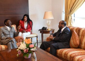 PRESIDENT OBIANG NGUEMA MBASOGO PAYS COURTESY CALL ON THE KING