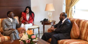 PRESIDENT OBIANG NGUEMA MBASOGO PAYS COURTESY CALL ON THE KING