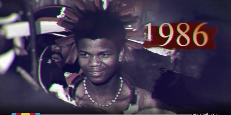 His Majesty King Mswati III pictured in 1986, the year he ascended to the throne, in a historic image featured in Eswatini Television's documentary marking 40 years of his reign.
