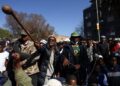 Anti-immigrant protesters take part in a demonstration on the day of an unofficial deadline set by anti-immigrant groups for all undocumented migrants to leave, in Johannesburg, South Africa, June 30, 2026. REUTERS/Oupa Nkosi