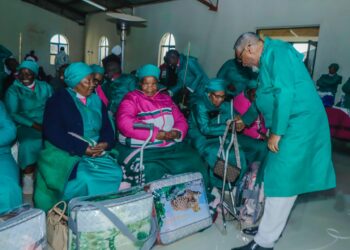 Founder of Believers in Christ Pastor Shabalala donated 29 blankets to senior citizen