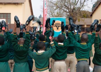 FNB, Buy ‘n Save Spar donates  356 School shoes