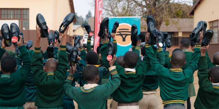 FNB, Buy ‘n Save Spar donates 356 School shoes