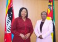 Eswatini Minister of Foreign Affairs and International Cooperation Senator Pholile Shakantu (left) with Mozambique State Secretary of Foreign Affairs and Communities Abroad Dr. Maria de Fátima Manso during their meeting. | Photo: Eswatini Government