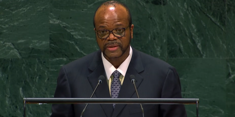 King Mswati III addresses the 81st UN General Assembly in New York. Photo: Screengrab from video